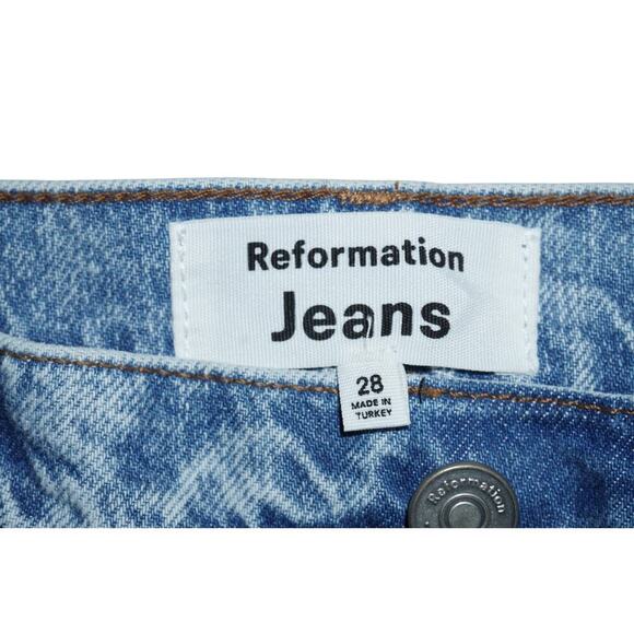 Reformation Jeans Women’s Size 28 – Tangier Wash Straight Leg High Rise Denim - Picture 3 of 9